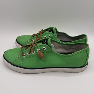 Sperry Top Sider Women’s 9.5 Pier View Green STS93404 Slip On Canvas Sneakers